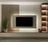 Floating TV Unit with Wood Slat Feature