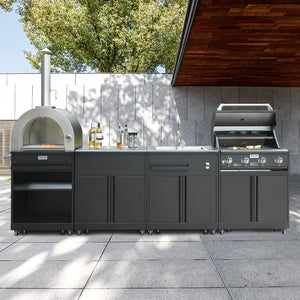 Thor Kitchen 4-Piece Modular Outdoor Kitchen Island - Grey
