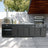Thor Kitchen 4-Piece Modular Outdoor Kitchen Island with Grill, Sink, and Storage