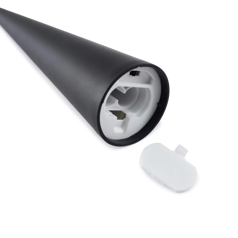 Modern Matte Black Conical LED Taper Candles - Set of 3