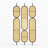 Double Oval Rattan Cane Webbing Wood Panel | One Piece Partition