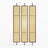 Round Edge Wood Rattan Cane Webbing Panel | One Piece Partition