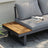 Gimly Outdoor Iroko wood & Steel Modular Sofa Set in Dark Gray