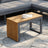 Gimly Outdoor Iroko wood & Steel Modular Sofa Set in Dark Gray