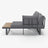 Gimly Outdoor Iroko wood & Steel Modular Sofa Set in Dark Gray