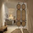 Triple Oval Rattan Cane Webbing Wood Panel | Privacy Screen WRC04
