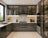 Modern Glossy Kitchen Cabinet & Glass Display Unit