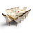 Imperial Marble Dining Set – Gold Luxe Edition with 7 seater
