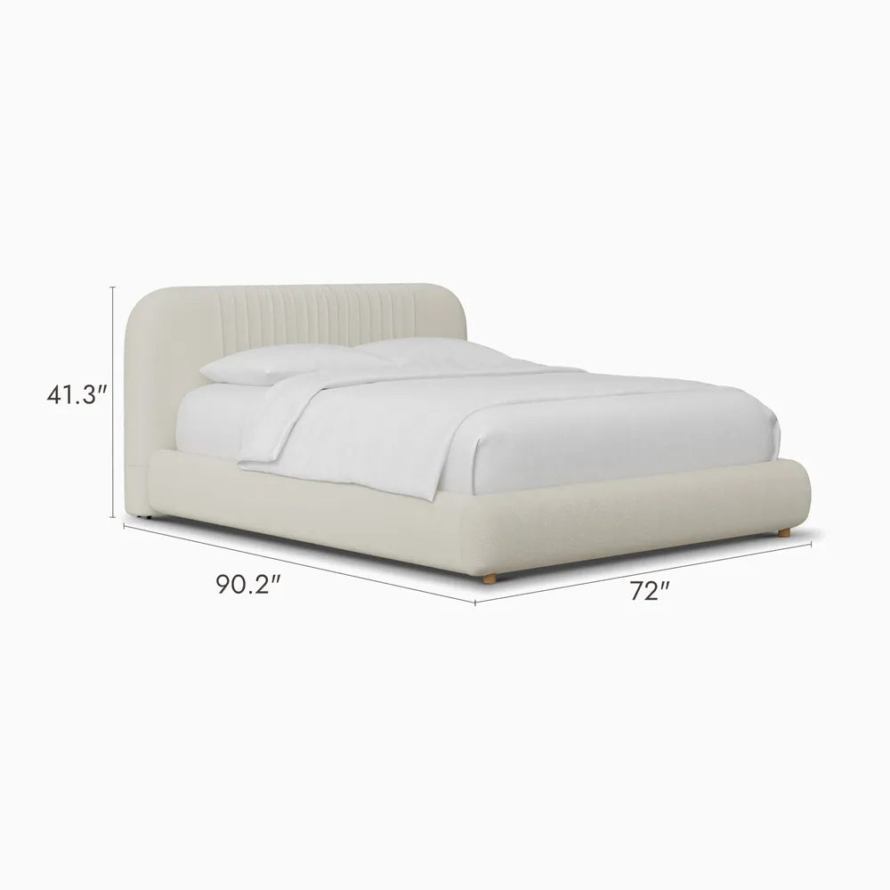 Eiden Curved Headboard Bed