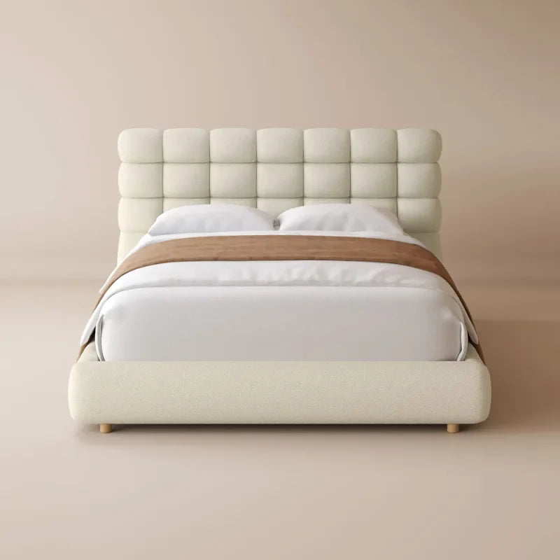 Marshmallow Boucle Bed