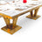 Imperial Marble Dining Set – Gold Luxe Edition with 7 seater