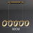Modern Gold Ring Pendant Light