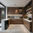 Wooden U-Shaped Kitchen & Open Shelving