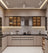 U-Shaped Modern Kitchen & LED Glass Cabinets