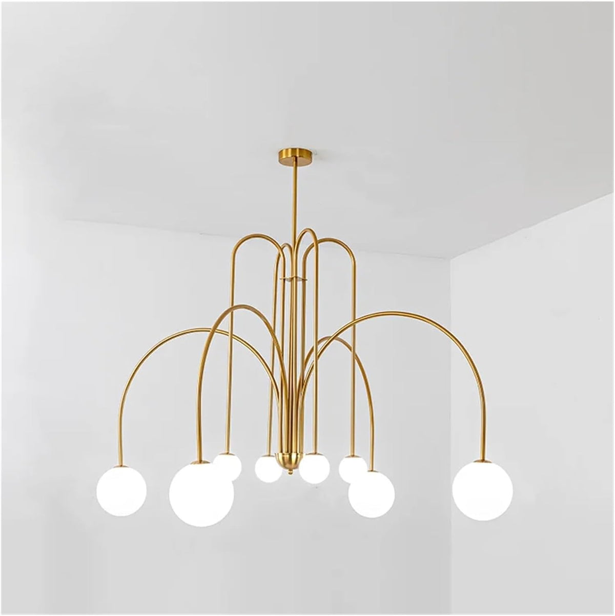 Luxury Gold LED Pendant Light — Modern Hanging Lamp for Living Rooms, Bedrooms, Dining Spaces, Shops & Restaurants. Elegant Ceiling Chandelier by Safehappy.