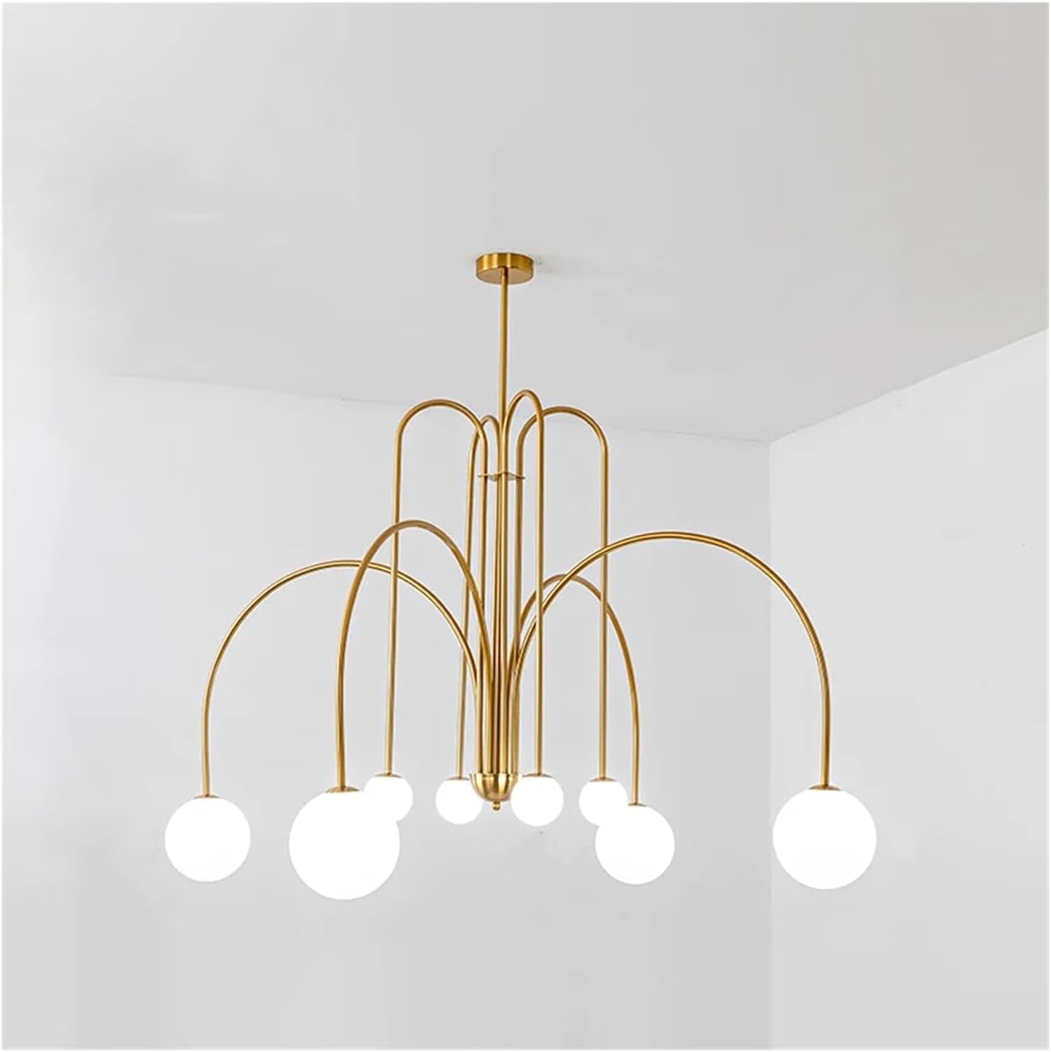 Luxury Gold LED Pendant Light — Modern Hanging Lamp for Living Rooms, Bedrooms, Dining Spaces, Shops & Restaurants. Elegant Ceiling Chandelier by Safehappy.