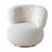 Coryat Plush Bouclé Barrel Accent Chair – Off-White & Gold Base