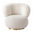 Coryat Plush Bouclé Barrel Accent Chair – Off-White & Gold Base