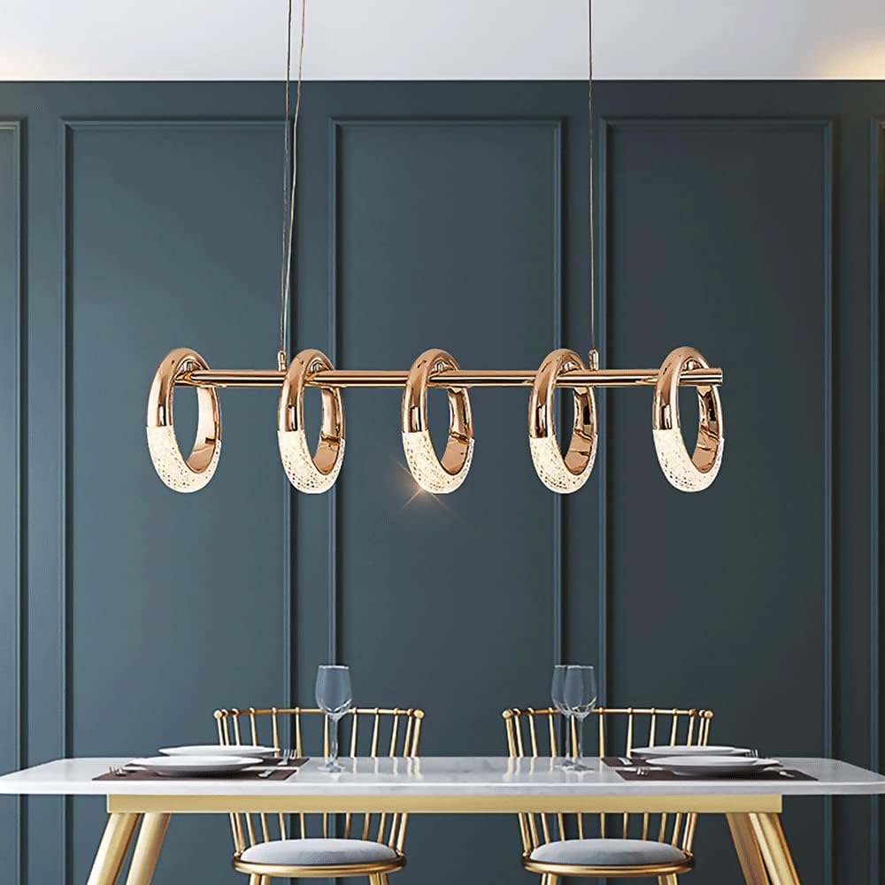 Modern Gold Ring Pendant Light
