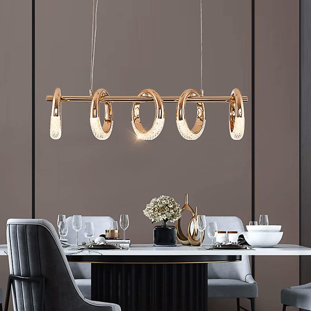 Modern Gold Ring Pendant Light