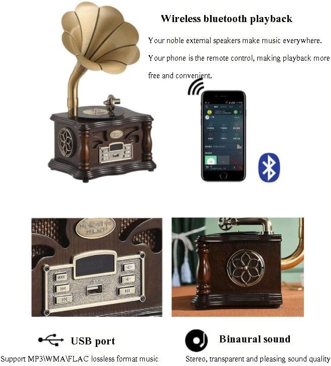 Vintage Gramophone Bluetooth Speaker