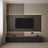 Contemporary Panel TV Unit & Floating Media Console with LED Backlighting
