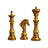 Luxury Antique Gold Chess Piece Decor Set (King, Queen, Knight)