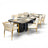 Modern Luxe Dining Set – Black & Gold Elegance with 7 Chairs