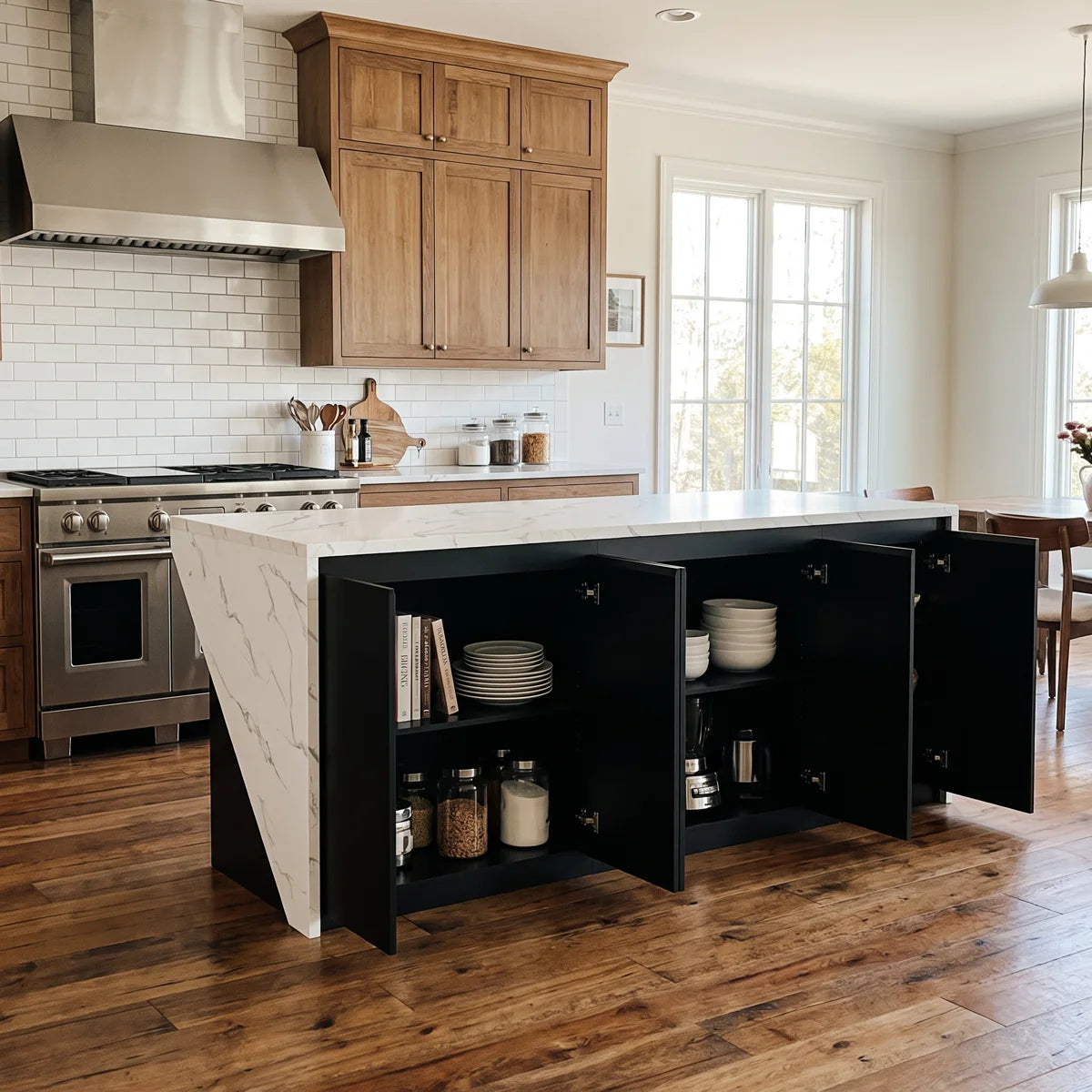 Wide Dual‑Access Kitchen Island