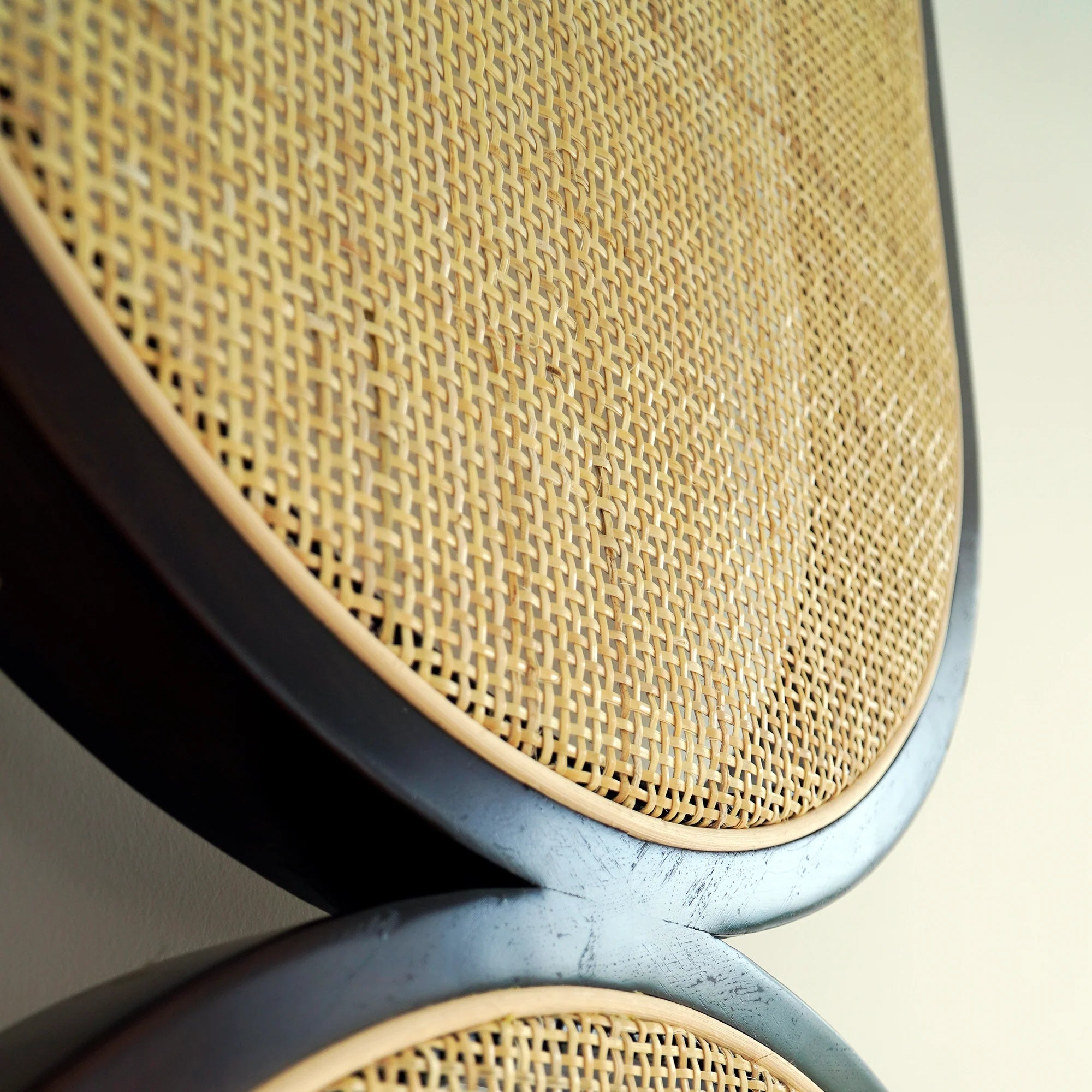Double Oval Rattan Cane Webbing Wood Panel | One Piece Partition