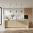 Minimalist Wood-Veneer Kitchen & Island