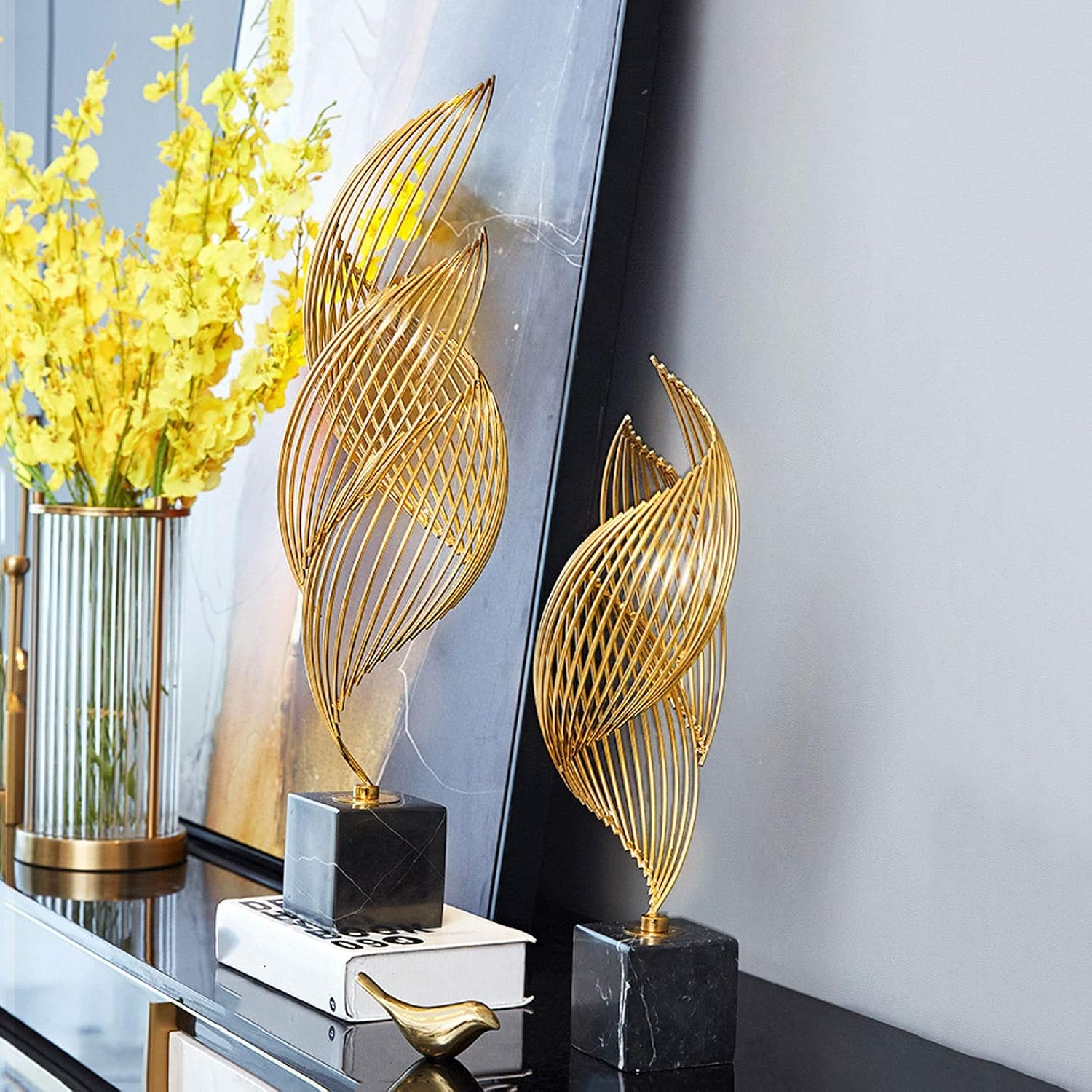 Luxury Antique Gold Chess Piece Decor Set
