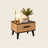 Modern Oak & Black Nightstand with 1 Drawer