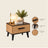 Modern Oak & Black Nightstand with 1 Drawer