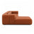 Channel-Tufted Leather L-Shape Sectional Sofa with Left-Facing Chaise
