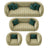Luxurious 7-Seater Channel-Tufted Sofa Set (3+2+1+1) | Fully Customizable in Size & Color