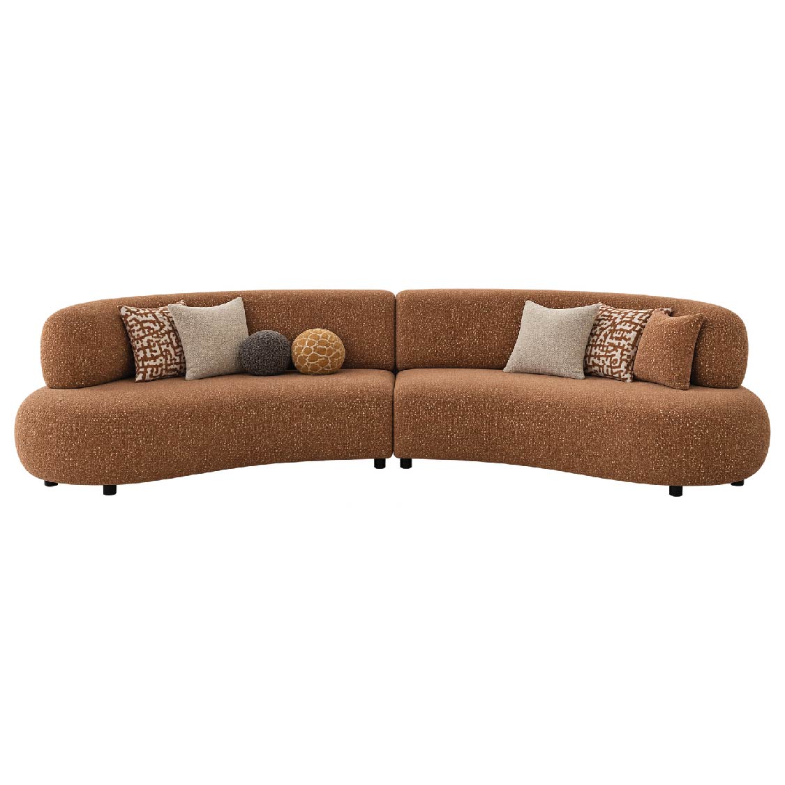 Lovber Curved 2-Piece Modular Sectional Sofa Set