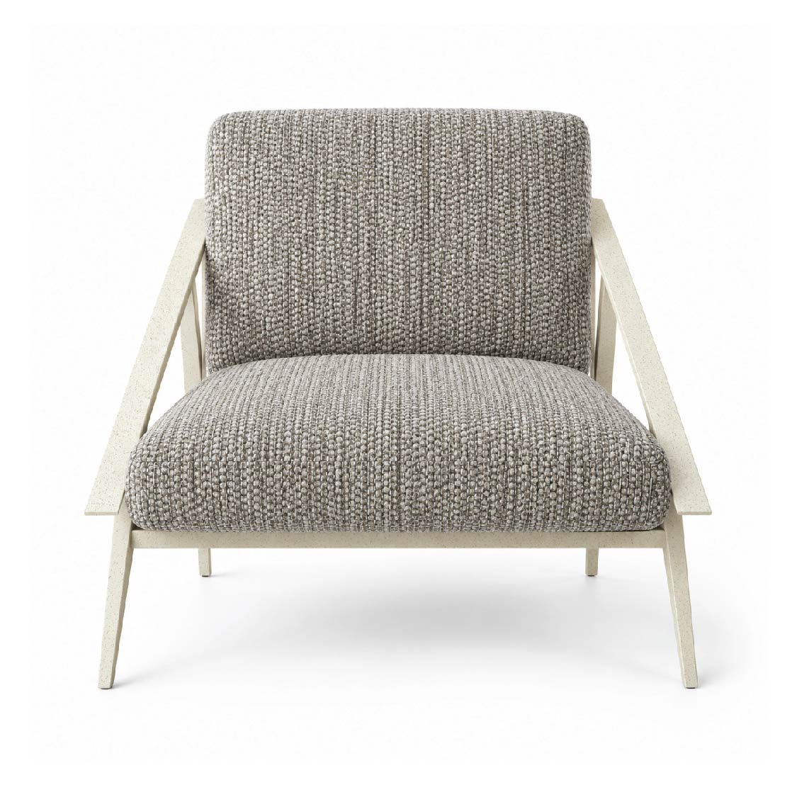 Extured Tweed & Speckled White Metal