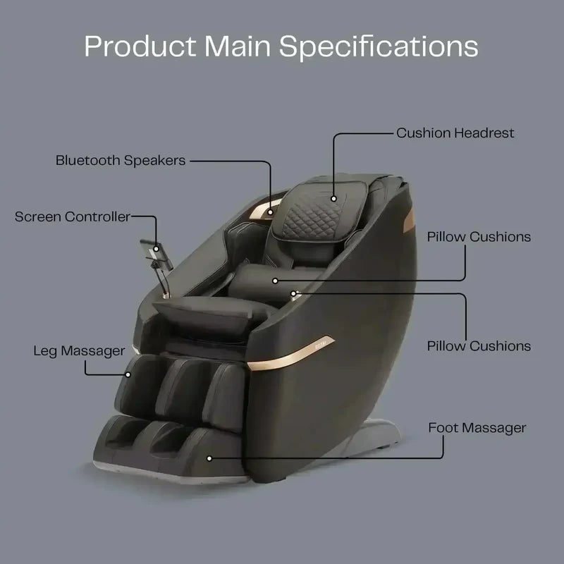 Ekanite 2 in 1 Massage Chair and Sofa (Black)