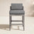 Grey Outdoor Bar Stool with Cushion
