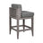 Grey Outdoor Bar Stool with Cushion