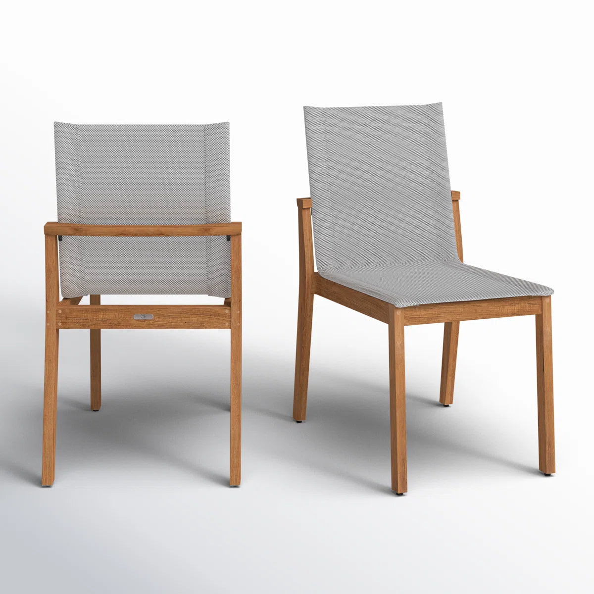 Sainu Outdoor Stacking Dining Side Chair (Set of 2)