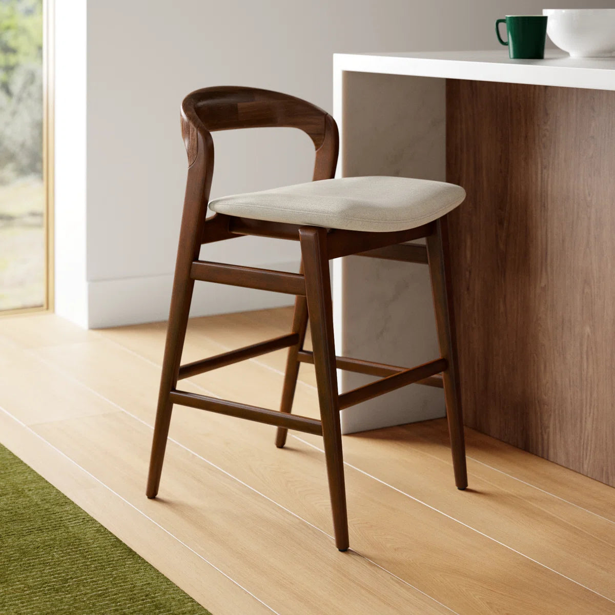 Jermer Solid Wood Bar & Counter Stool