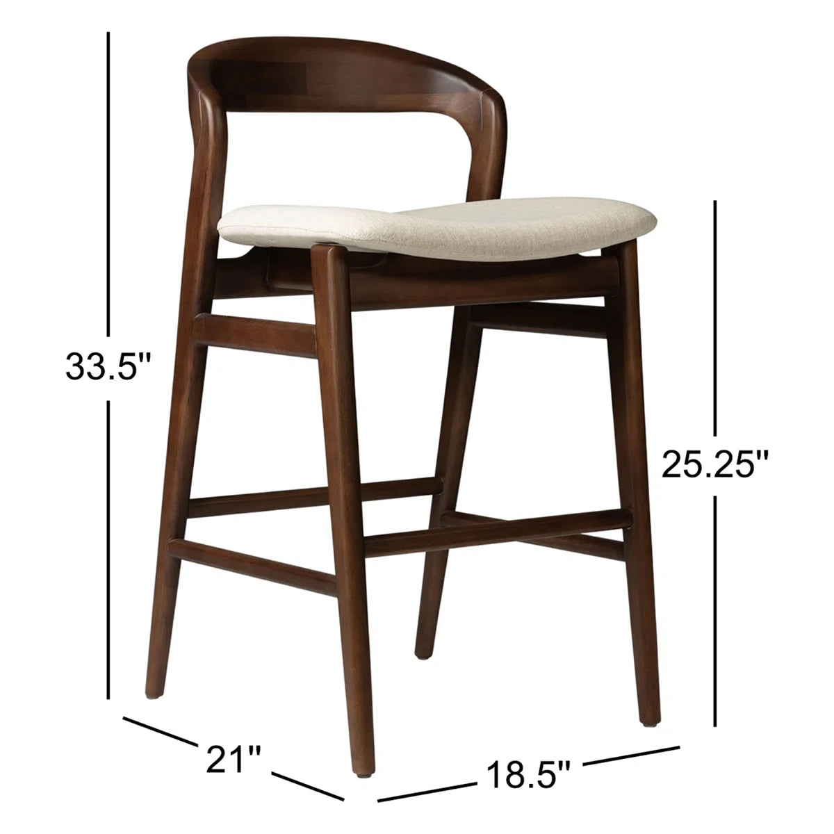 Jermer Solid Wood Bar & Counter Stool
