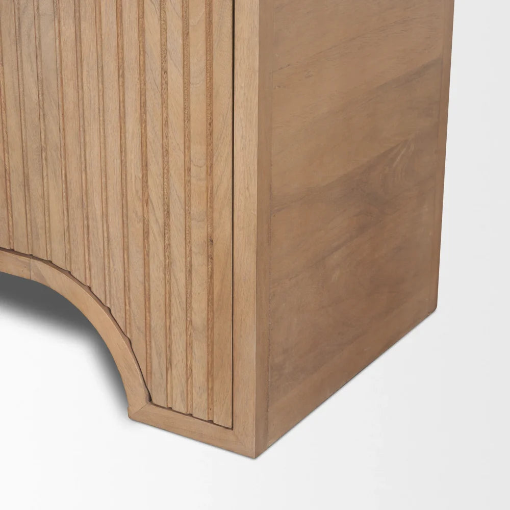 Buller Fluted White Oak Veneer Cabinet