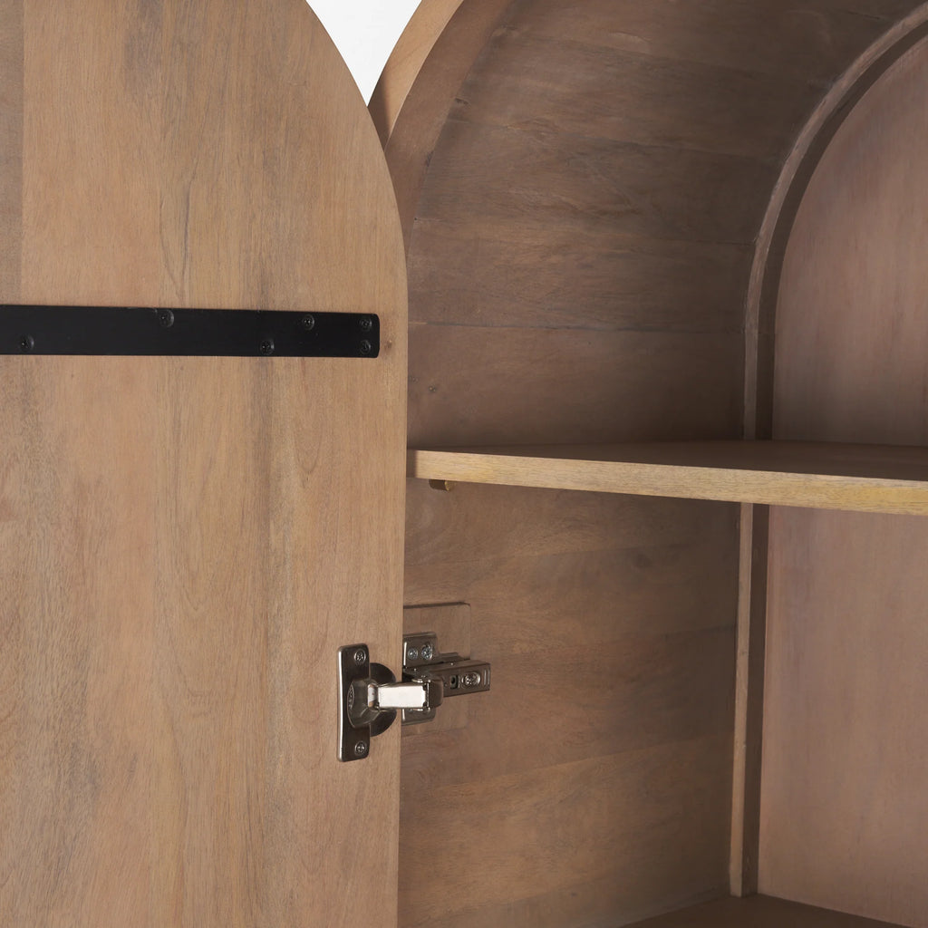 Buller Fluted White Oak Veneer Cabinet