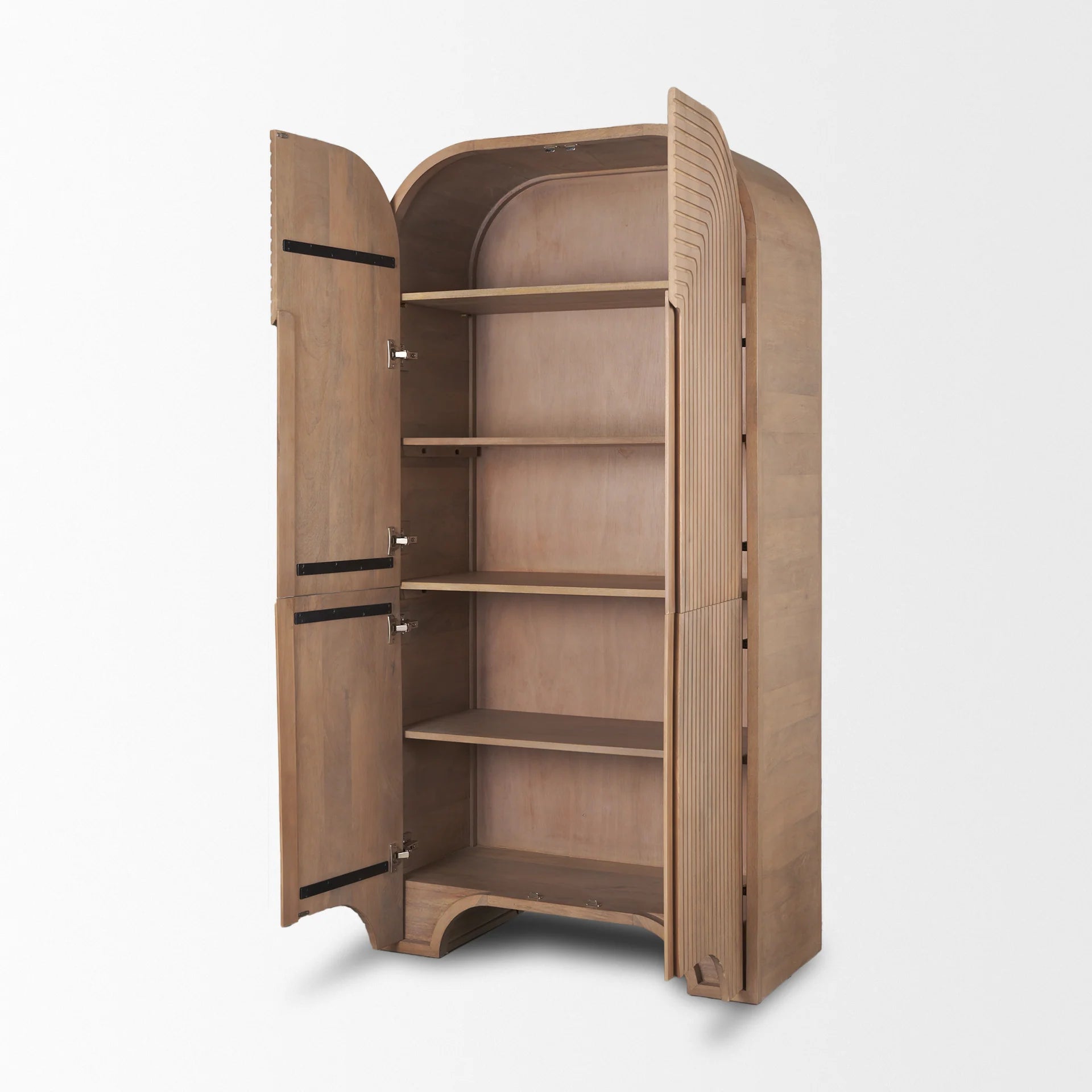 Buller Fluted White Oak Veneer Cabinet