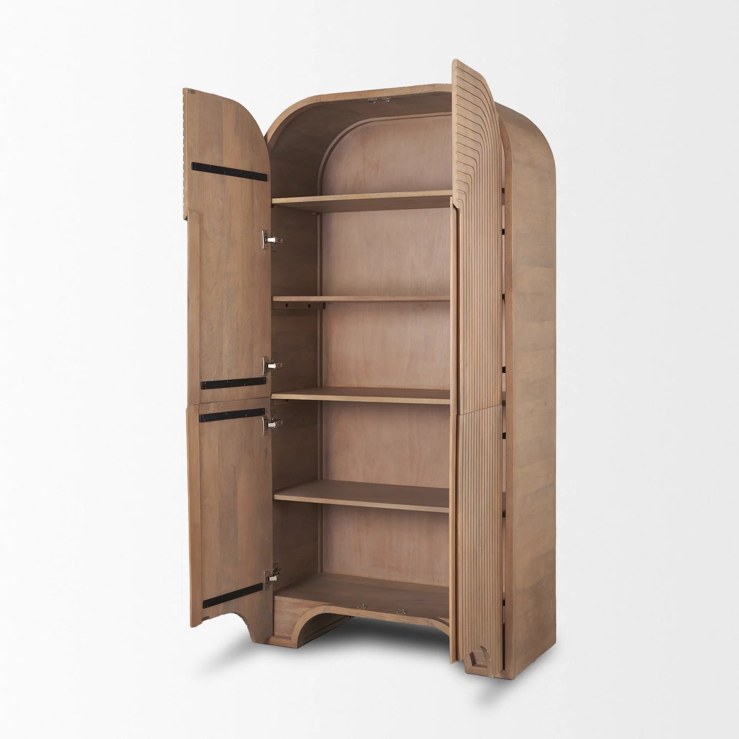 Buller Fluted White Oak Veneer Cabinet