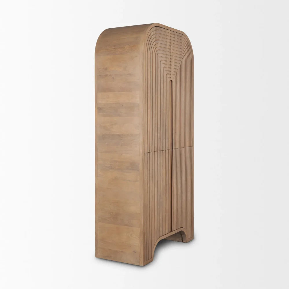 Buller Fluted White Oak Veneer Cabinet