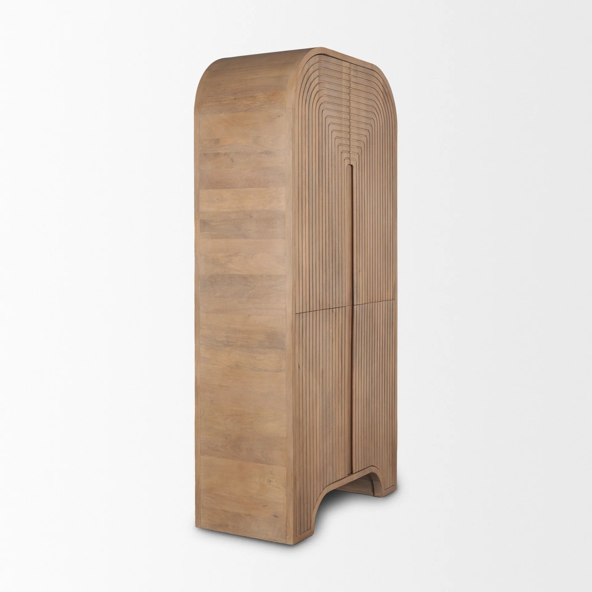 Buller Fluted White Oak Veneer Cabinet
